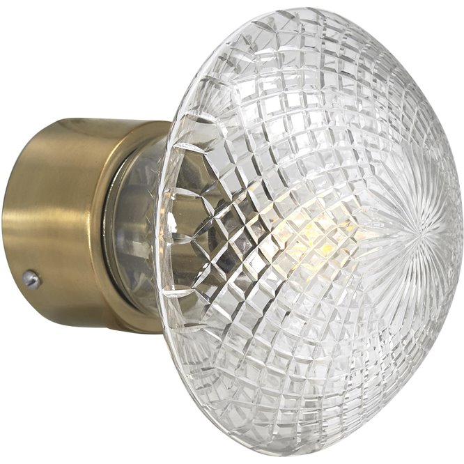 Szklany kinkiet modern retro mosiądz Juliette